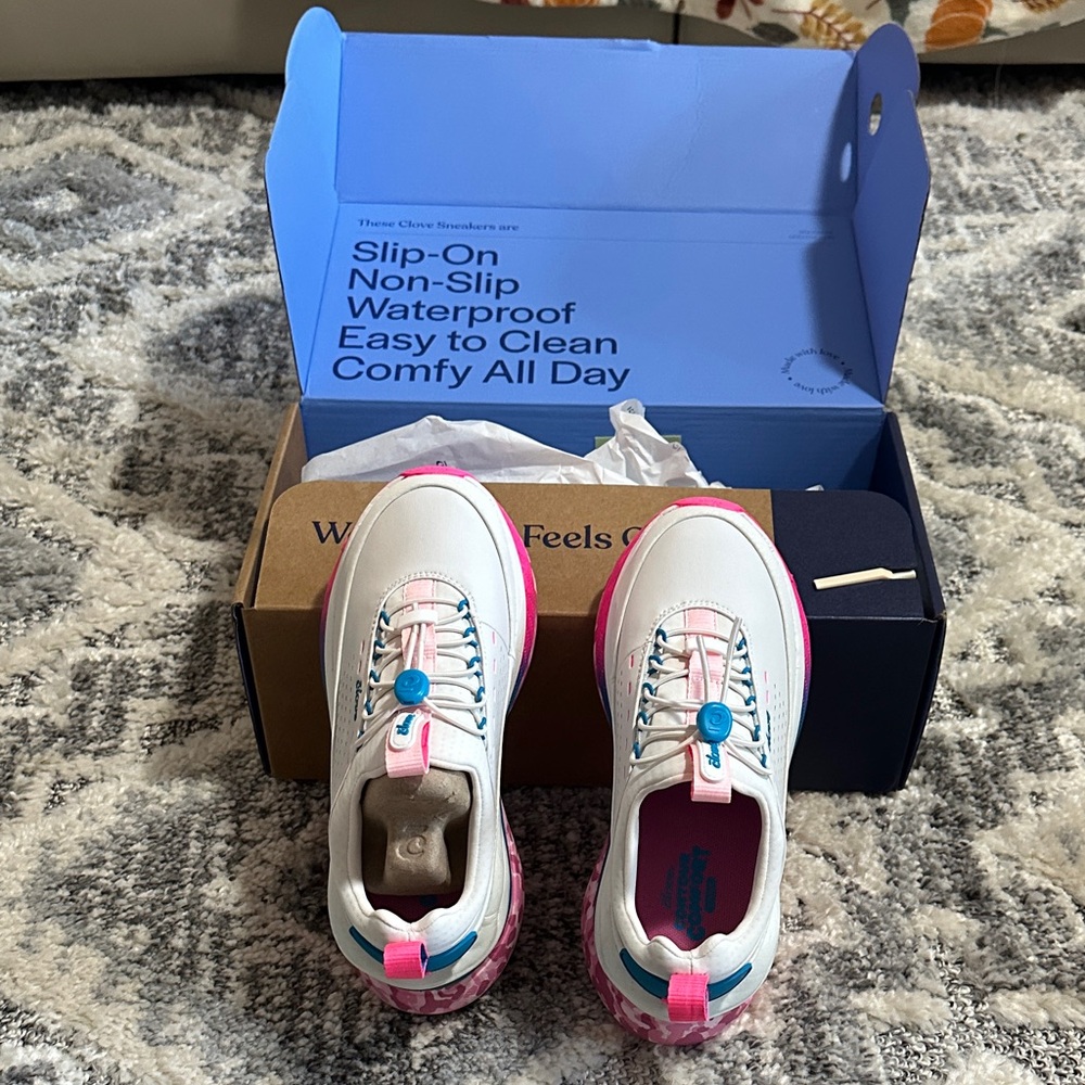 Stylish White and Pink Women's Sneakers brand new